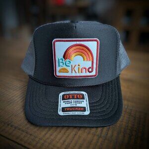 Trucker hat with iron on patch